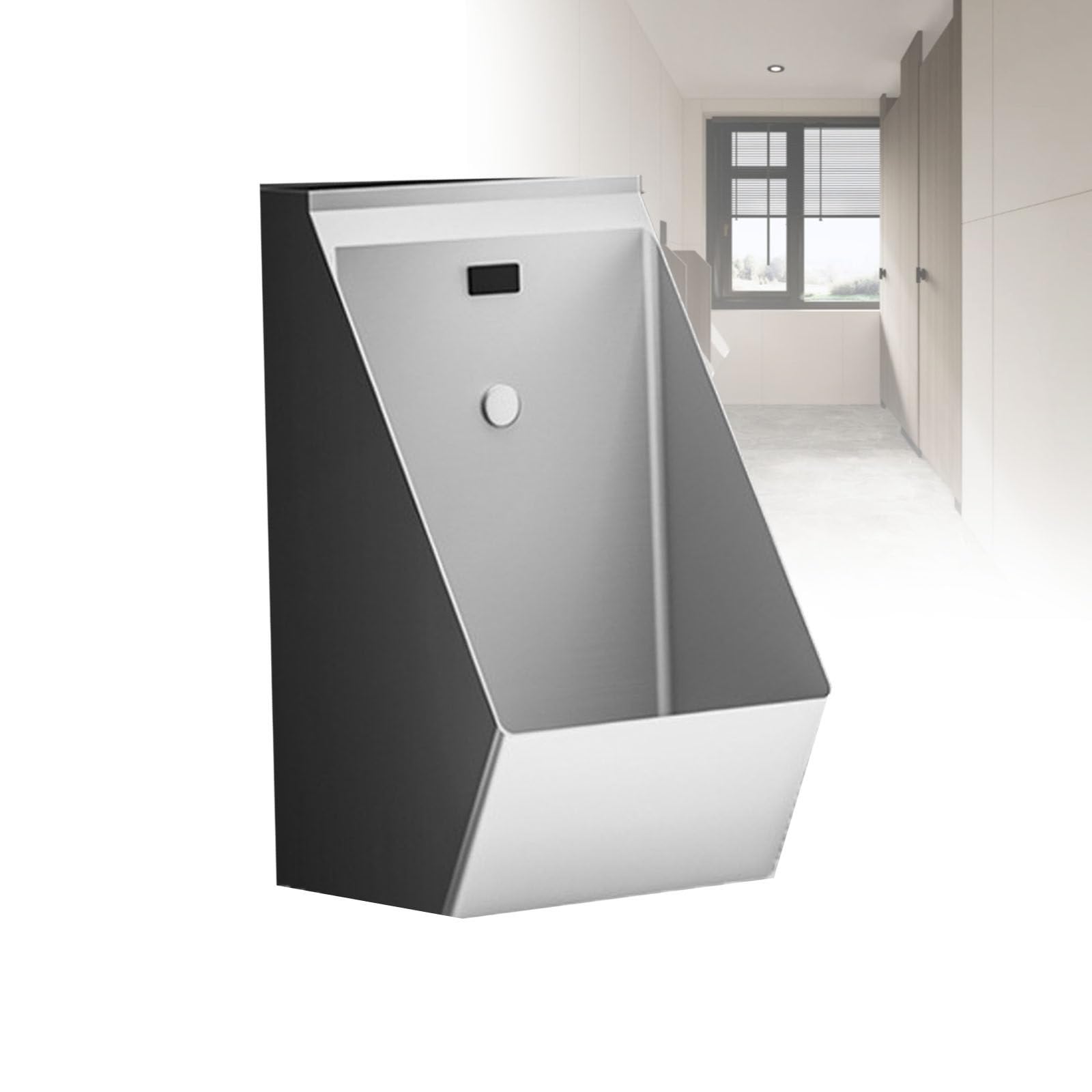 Urinoir en acier inoxydable à capteur infrarouge et chasse automatique pour WC public