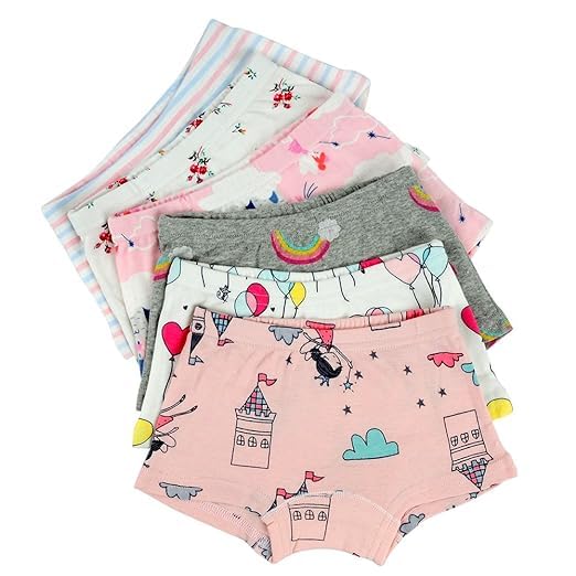 Dhruva Sales Kids Series Baby Underwear Little Girls' Cotton Short Panties (Pack of 3) (3-4Year) Multicolour 3