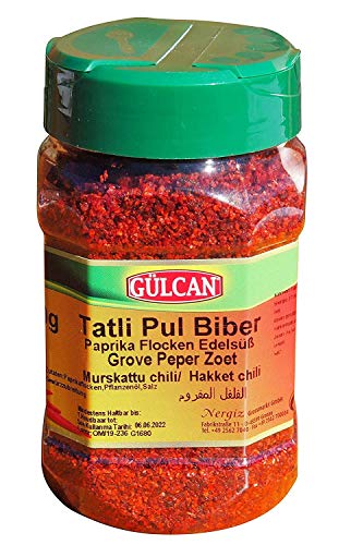 Gülcan - Paprikaflocken EDELSÜSS - Gewürz-Zubereitung - Tatli Pul biber (180g)