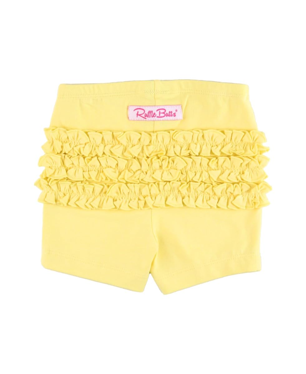 RuffleButts® Girls Pull-On Knit Ruffle Shorts