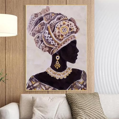 Impressions Photos Salon Femme Africaine pour combler un espace mural vide 50x70cm