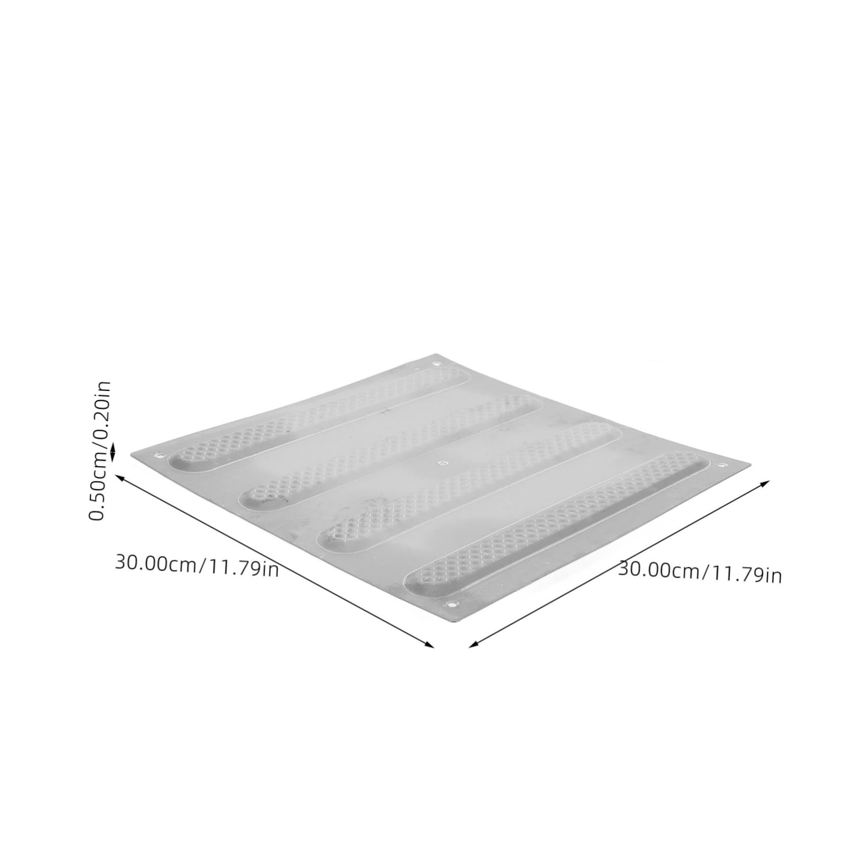 OSOLADY 201 Blind Road Sign Pathway Tactile Tile Floor Tactile Paving Tile Garden Blind Pad Garden Tactile Paving Tile Tactile Warning Brick Tactile Warning Indicator Tactile Marker Silver