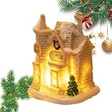 Fenytay Casas de Pueblo Navideños | Casas de Pueblo de Invierno LED Festivas | Decoraciones de Mesa navideñas Simples y Elegantes para Sala