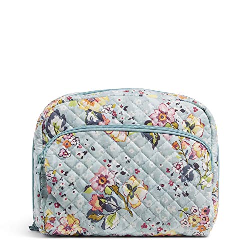 Vera Bradley Signature Cotton Lay Flat Cosmetic Makeup Organizer Bag, Floating Garden