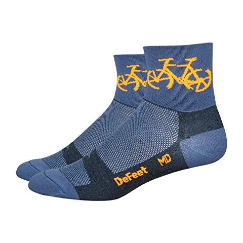 Defeet AIRTGO201 Aireator Socks Townee Grap w/Blk & Hi-Vis Or Med Cover