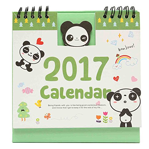 Télécharger KING DO WAY 2017 Calendrier De Table Bureau Maison Desk Calendar Mignon Animal Panda Gratuit