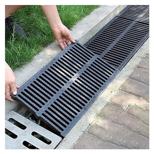 Colador de drenaje de rejilla de alcantarillado resistente, antideslizante, cubierta extraíble para entrada y drenaje de aguas pluviales, se puede cortar para un ajuste personalizado