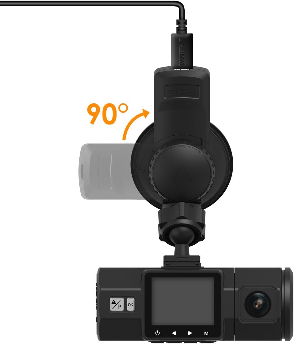 Hottest Sale Vantrue N2 Pro, N2, T2, R3, X3 Dash Cam GPS Receiver Module Mini USB Port Car Suction Cup Mount for Windows and Mac