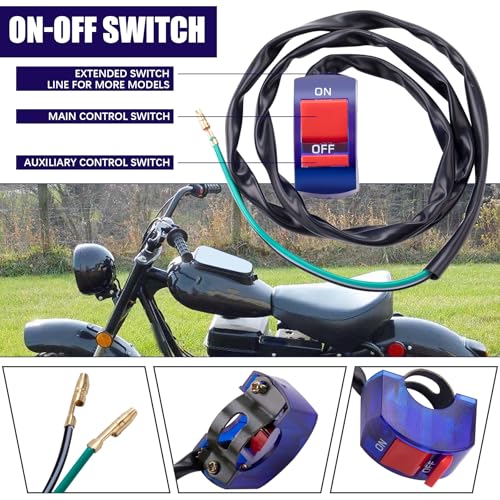 Image of Mini Bike Throttle Cable Assembly Kit fit for Coleman CT200U CT200U-EX BT200X Baja DB30 Warrior MB200 Predator 212cc Massimo Motovox 196cc 200cc 6.5hp Engine Parts (7 /8 inch Handlebar)