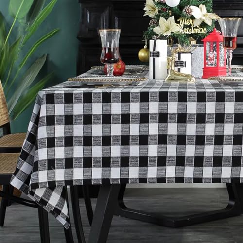 Liveストアー テーブルクロス クリスマステー 正方形 汚れ防止 おしゃれ チェック柄 テーブルマット 大判 食卓カバー レストラン 家庭用 業務用 北欧 キッチンマット 玄関マット オールシーズン用 テーブル保護