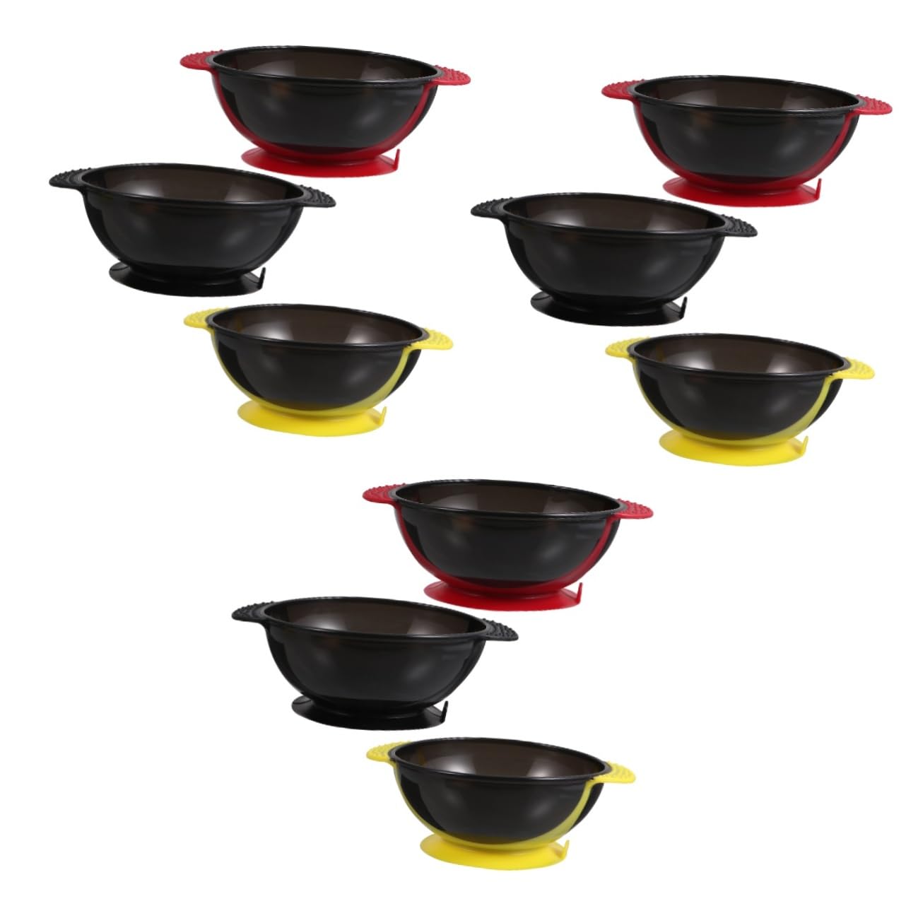 VICASKY 3sets Professional Pink Hair Dye Bowls Set Reusable Hair Coloring Bowls for Barbershop Home 3pcs*3