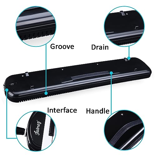 Image of Juarez 37 Key Melodica Musical Instrument Soprano Air Piano Keyboard Pianica with Carrying Bag, 1 Soft Long Tube, 1 Mouthpiece, Wipe Cloth, Black
