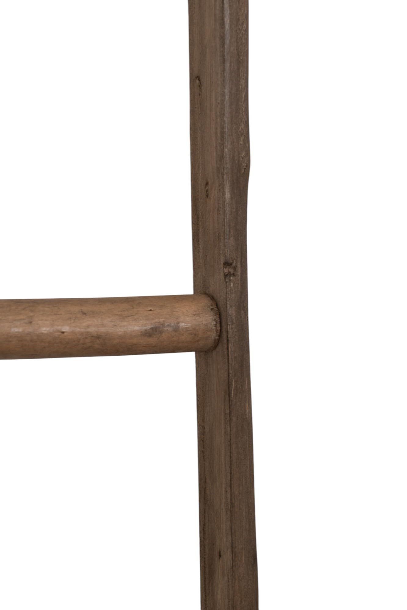 Biscottini Escalier porte-serviettes de bain 39 x 7 x 132 - Escalier décoratif en bois - Escalier en bois - Escalier porte-serviettes - Porte-serviettes mural en métal, Bambu