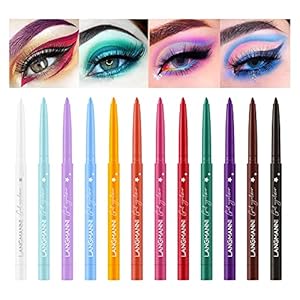 MAREOTIC Eyeliner Set, 12 Colors Eyeliner, Matte Eyeliner Set Professional Eye Shadow Set Colorful Eyeliner, Long Lasting, Waterproof