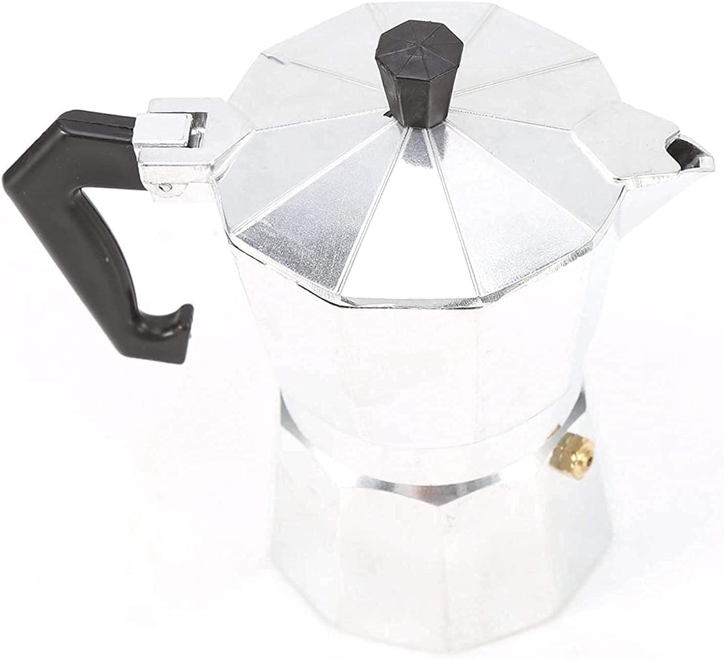 3/6/9/12 Cups Mocha Pot Aluminum Type Moka Pot Espresso Coffee Maker Stove for Home Office (Color : Silver, Size : 150ML 3cups) (Silver 150ML 3cups)