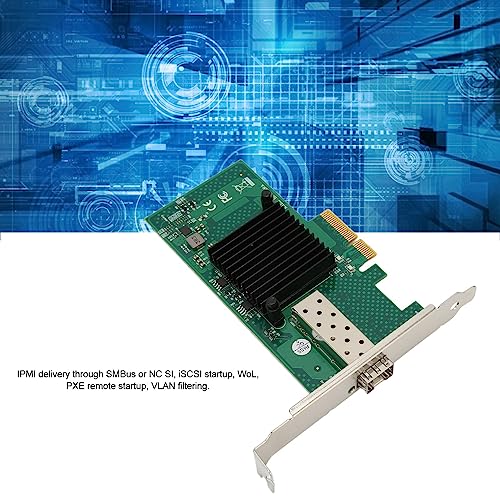Tarjeta de Red PCIe 10000Mbps Alta Velocidad Adaptador Gigabit con Controlador 82599EN PCI Express X4 5.0GT SFP LC Fibra Óptica para Win Server Linux VMWare ESXi miniatura 3