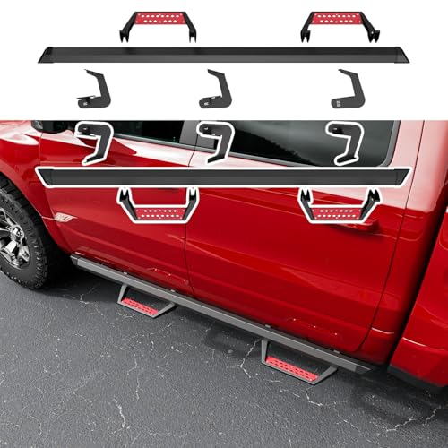 Estribos Laterales para Dodge Ram 1500 2019-2026 Rojo miniatura 1