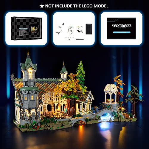 YEABRICKS LED Light for Lego-10316 Lord of the Rings THE LORD OF THE RINGS: RIVENDELL Building Blocks Model (Lego Set NOT Included)