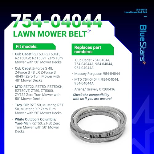 BlueStars 954-04044A 754-04044 Mower Deck Belt - Compatible with MTD Cub Cadet RZT50 ZT50 ZT5000 ZYT22 Craftsman ZTL7000 Troy Bilt Mustang 50 Zero... - Image 4
