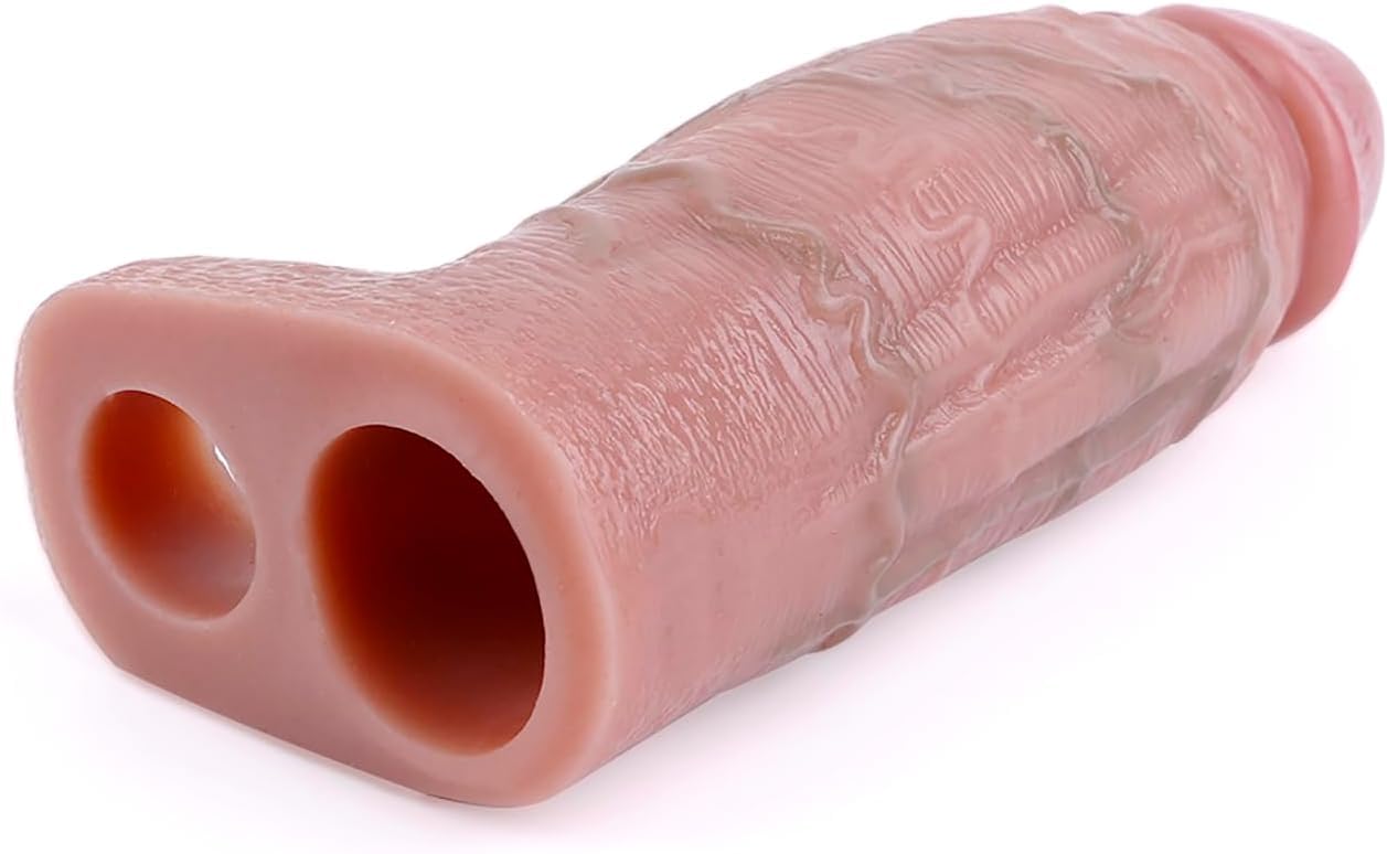 Guaina Fallica Realistico, Guaina Pene per Uomo, Allunga Estensore Prolunga Pene Indossabile Uomo, Allungamento del Pene Maschile, Sex Toys Sessuali per Uomini Sexytoysys Coppia
