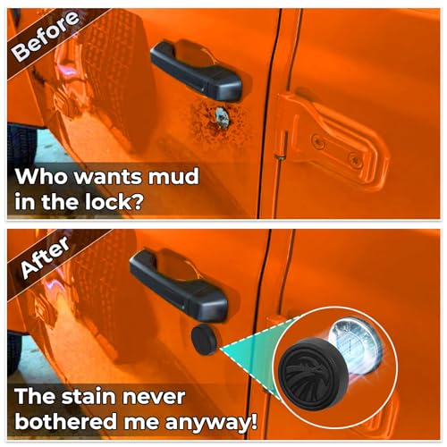 Image of CALBEAU Strong Magnet Keyhole Covers Compatible with 2018-2026 Jeep Wrangler JL and Gladiator JT Front Door, Door Lock Covers for Keyhole Protection (Eagle)