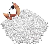Glue Rings for Eyelash Extensions - Akissos 100 PCS 2 Slot Disposable Microblading Tattoo Pigment Nail Art Adhesive Glue Holder Container Cups Professional Training Lash Extension Supplies