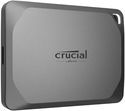 Crucial X9 Pro 4TB SSD portátil - 1050MBs de lecturaescritura, resistente al agua y al polvo, con Mylio Photos+ - USB 3.2 para PC y Mac