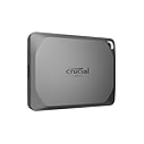 Crucial X9 Pro 4TB Portable SSD, Up to 1050MB/s Read & Write, 3.2 USB-C, External Solid State Drive, Durable Storage for PC and Mac, for Professional Creators, Silver - ‎CT4000X9PROSSD902