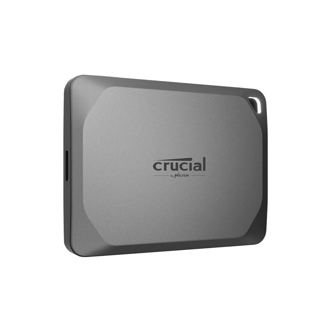Crucial X9 Pro 4TB SSD, 1050MB/s, USB-C, duradero, ideal para creadores profesionales.