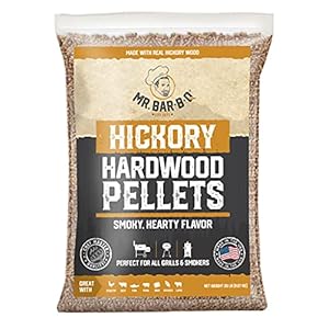 Mr. Bar-B-Q Hickory Smoking Pellets (20 lb. Bag) | Traditional Smokey Flavor | Perfect for use with Pellet Smokers | All-Natural Hardwood Pellets…