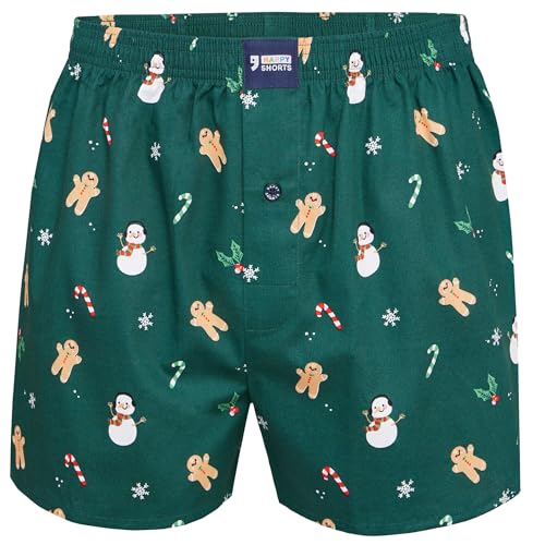Happy Shorts Boxershorts Webboxer Weihnachten Schneemann...