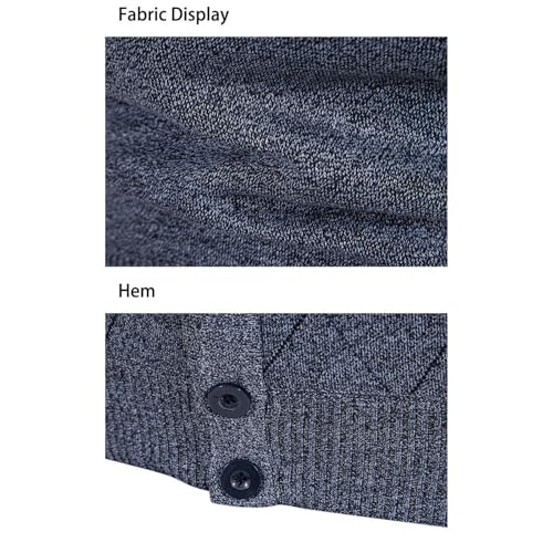 Men's Cardigan Sweaters Button Up Cable Knit V Neck Sweater Business Casual with Pockets Early Fall Fashion 6