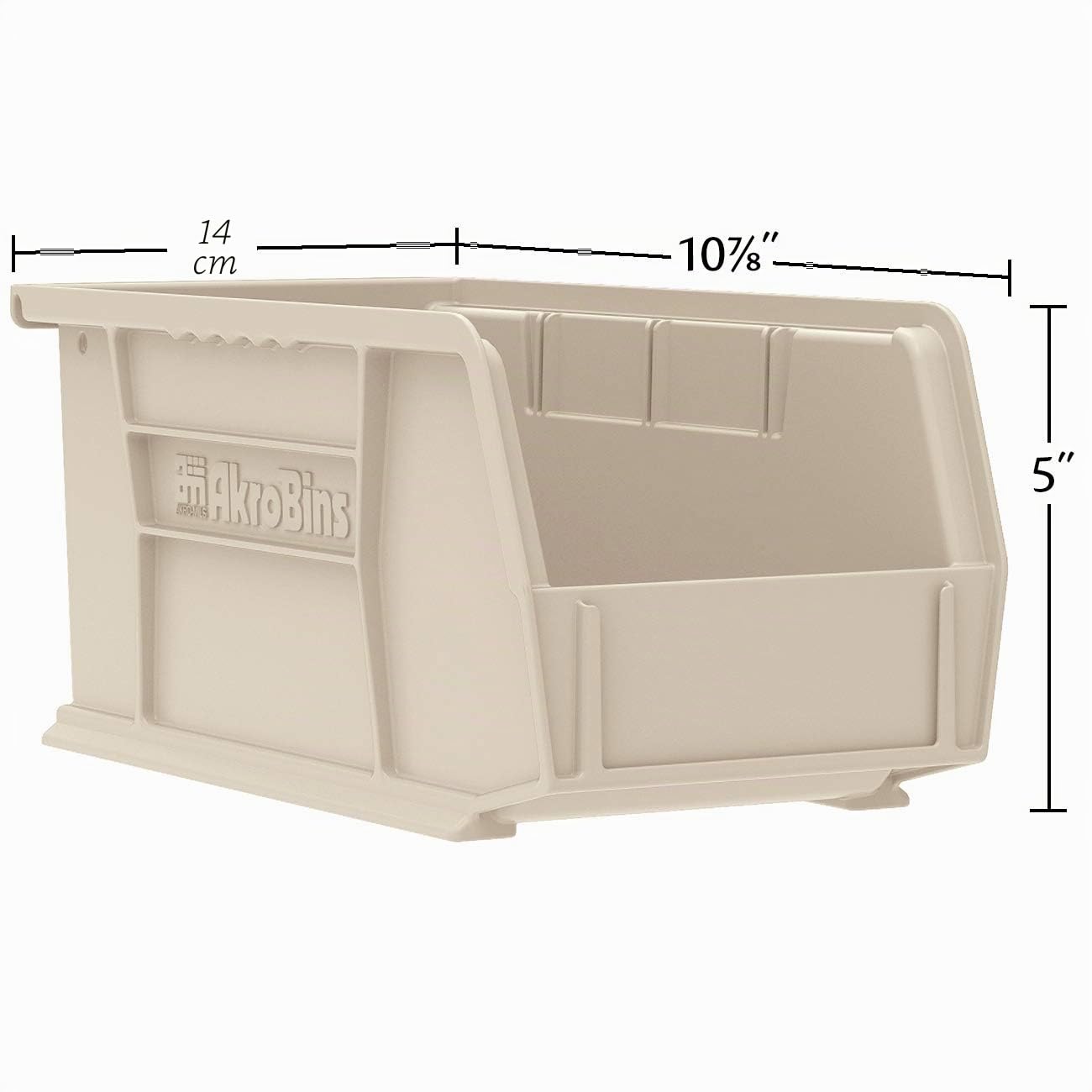 Akro-Mils 30230 AkroBins Plastic Storage Bins, Space-Saving Stackable Bins for Garage, Pantry, Craft Organization, 27,6 cm x 14 cm x 12,7 cm, Clear, 12-Pack