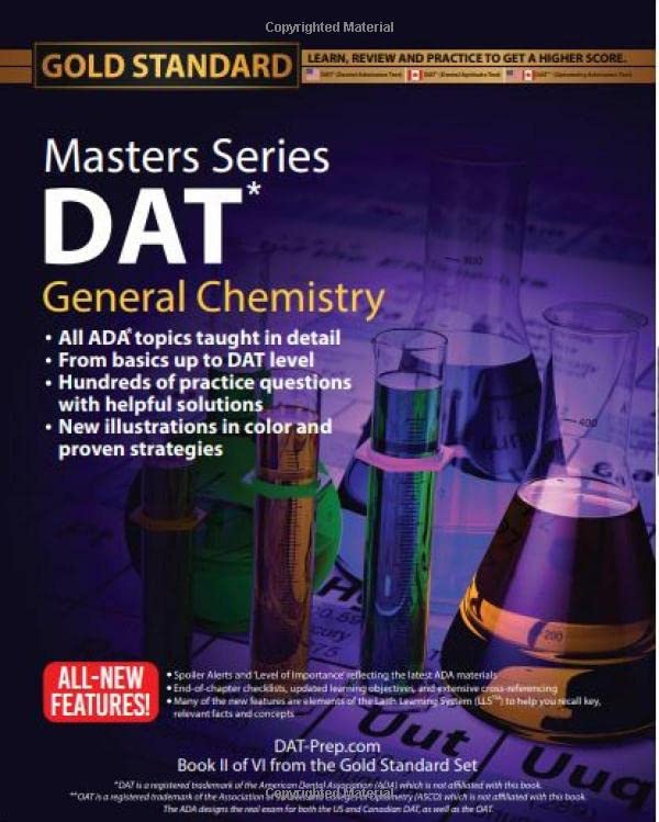 DAT General Chemistry Masters Series, Review, Prep
