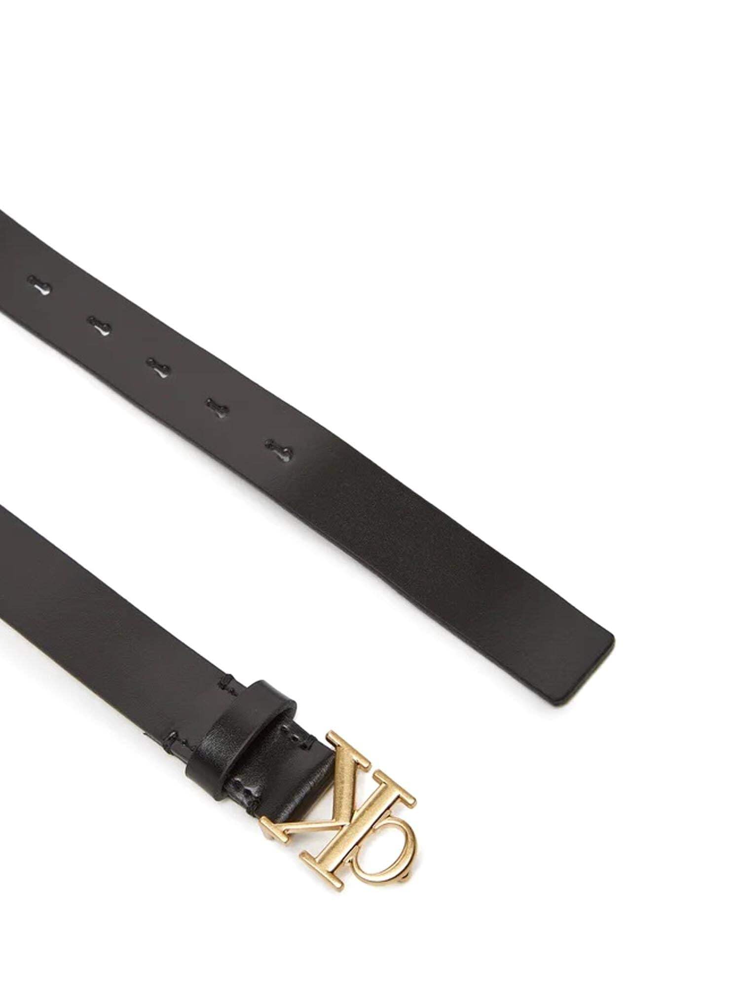 Calvin Klein Ceinture Femme Monogram Plaque Buckle 2,5 cm Cuir