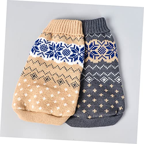 Ipetboom 2 Pçs Roupas De Inverno Traje De Cachorro Pequeno Suéteres De Cachorro Traje Quente Para Ca