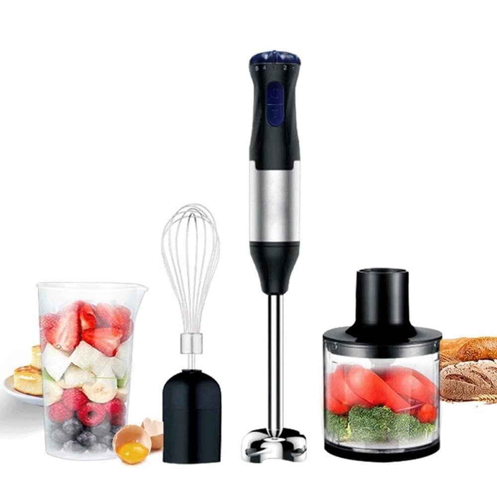 Ensemble de mixeur plongeant à immersion 1000W, 4 pièces, avec fouet, tasse de broyage, bol hachoir à viande et accessoire presse-agrumes pour la cuisine à domicile