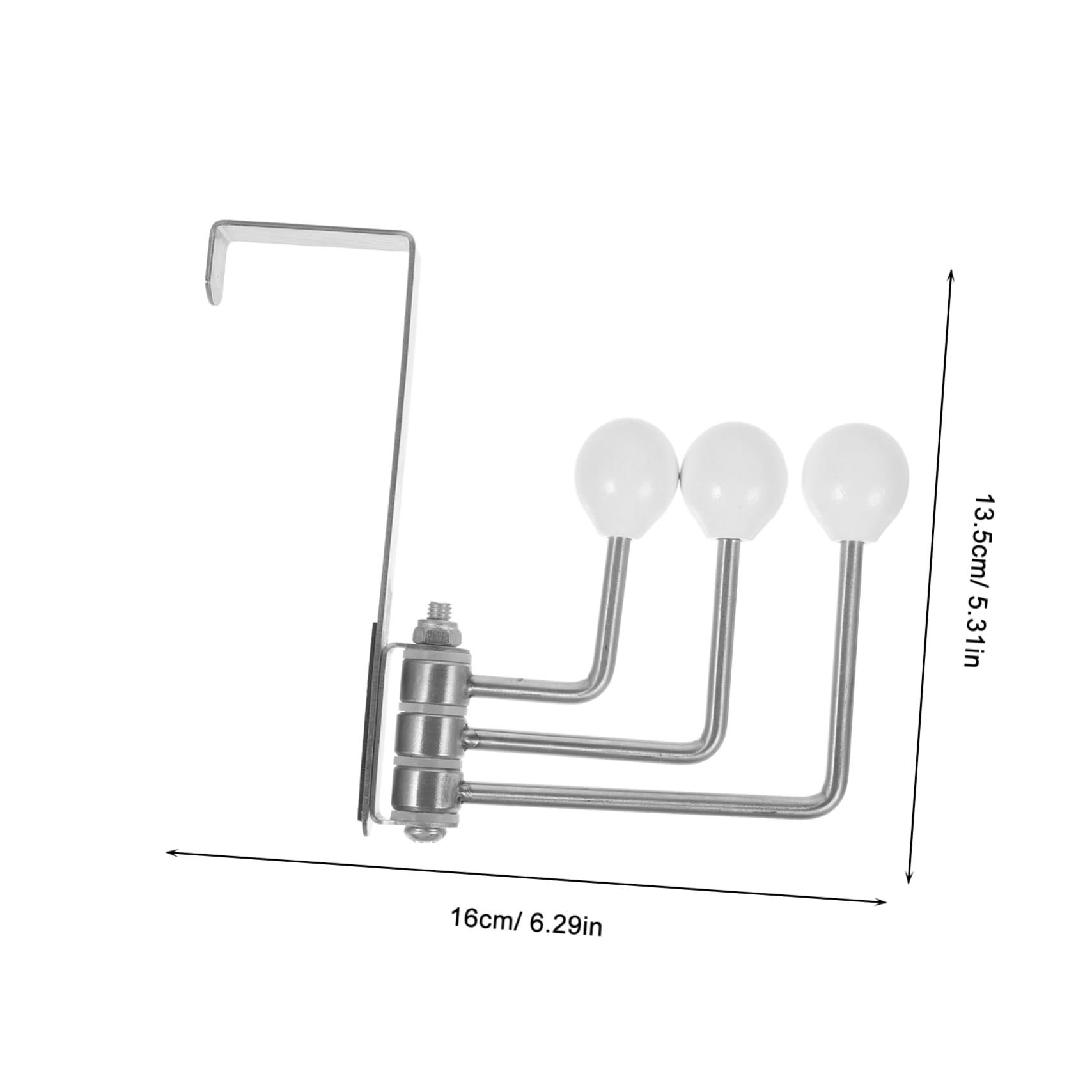 SOLUSTRE 3-Ball Door Hanger Hook Over Door Organizer Rack for Clothing Towels Hat Easy to Install