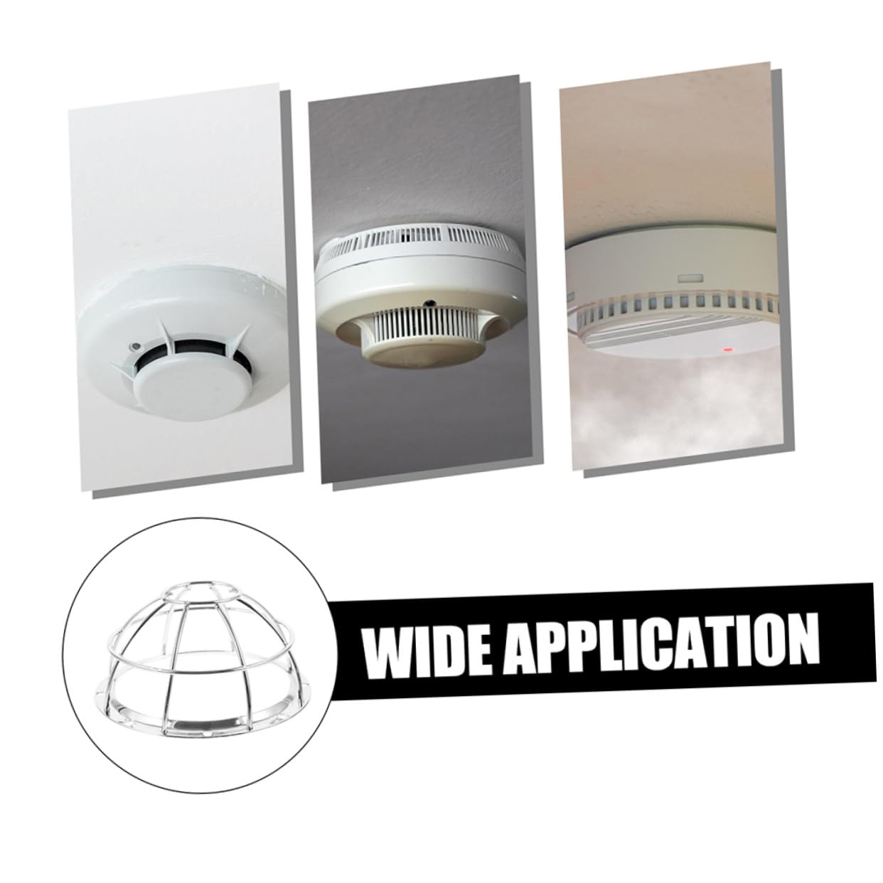 KOMBIUDA 10 Pièces Protection Détecteur Couvre-detecteur Fil Acier Inoxydable Résistant pour Capteurs Installation Facile Usage Domestique et Commercial