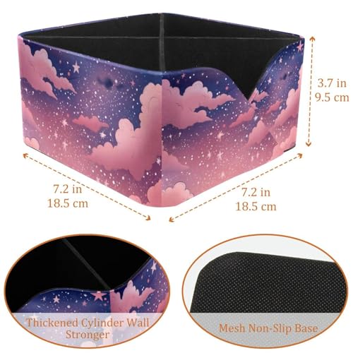 Boîte de rangement ciel étoilé rose idéale pour sublimer une coiffeuse - 4
