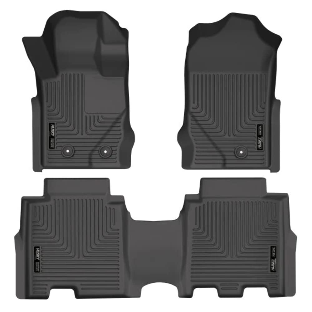 Photo 1 of Husky Liners - Weatherbeater | Fits 2021 - 2023 Ford Bronco 4 - Door, Front & 2nd Row Floor Liners - Black | 95301