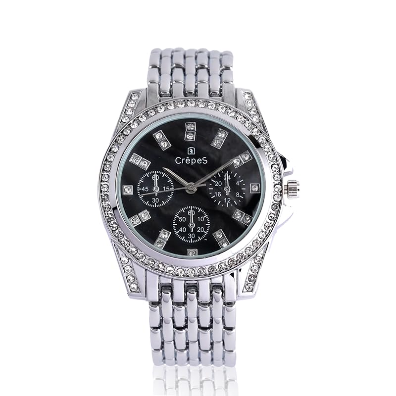 CrepeS Magna Stone Big Round Metal Strap Watch for Women (B0D1K7GFF7) Amazon Price History, Amazon Price Tracker