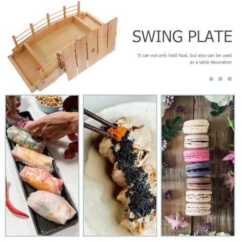 Plato y bandeja pequeña para sushi estilo japonés amarillo miniatura 7