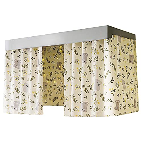 Image of Cute Bottom Bunk Bed Curtain Student Dormitory Blackout Cloth Mosquito Nets Bedding Tent Bed Canopy Single Sleeper, Koala Flower