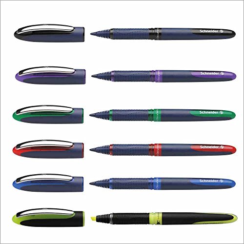 Schneider One Business - Juego de 5 bolígrafos de punta redonda