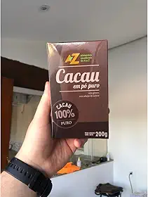 Cacau em Pó 100% Puro Sem Açúcar 200g – AZ Alimentos | Sem Glúten e Sem Lactose
