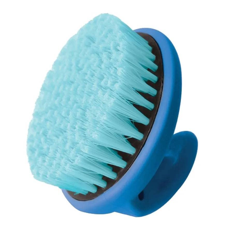 Circle Y Soft Grip Rounder Stiff Blue Bristle Horse Brush
