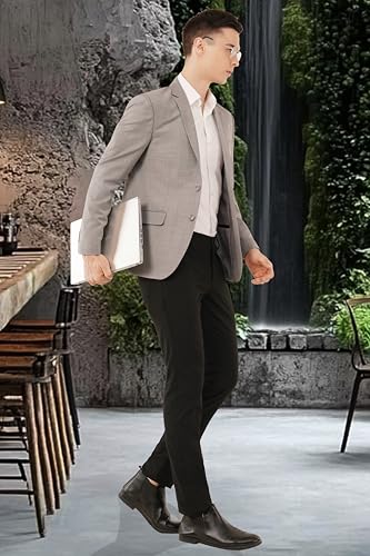 Image of SaintX Men's Premium Woollen Blazer || Classic Warmness with Modern Slim Fit || Formal Blazer Coat for The Temperature Drops || Fully Lined || Tailored Wool Blended Warmth for The Well-Dressed