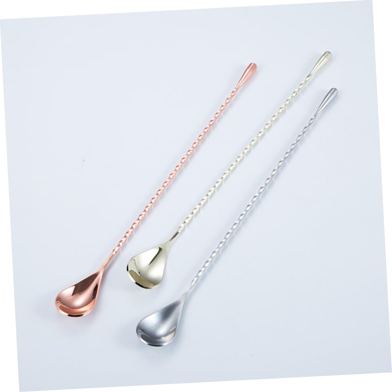 GRIRIW Bar Mixing Rod Stainless Steel Stirring Spoon Tasteless Heat Resistant for Cocktails