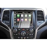 CDEFG Car Touchscreen Navigation Touch Screen Protector for 2014-2018 Grand Cherokee Uconnect, HD Clear Tempered Glass 9H Scratch Resistance (8.4IN)